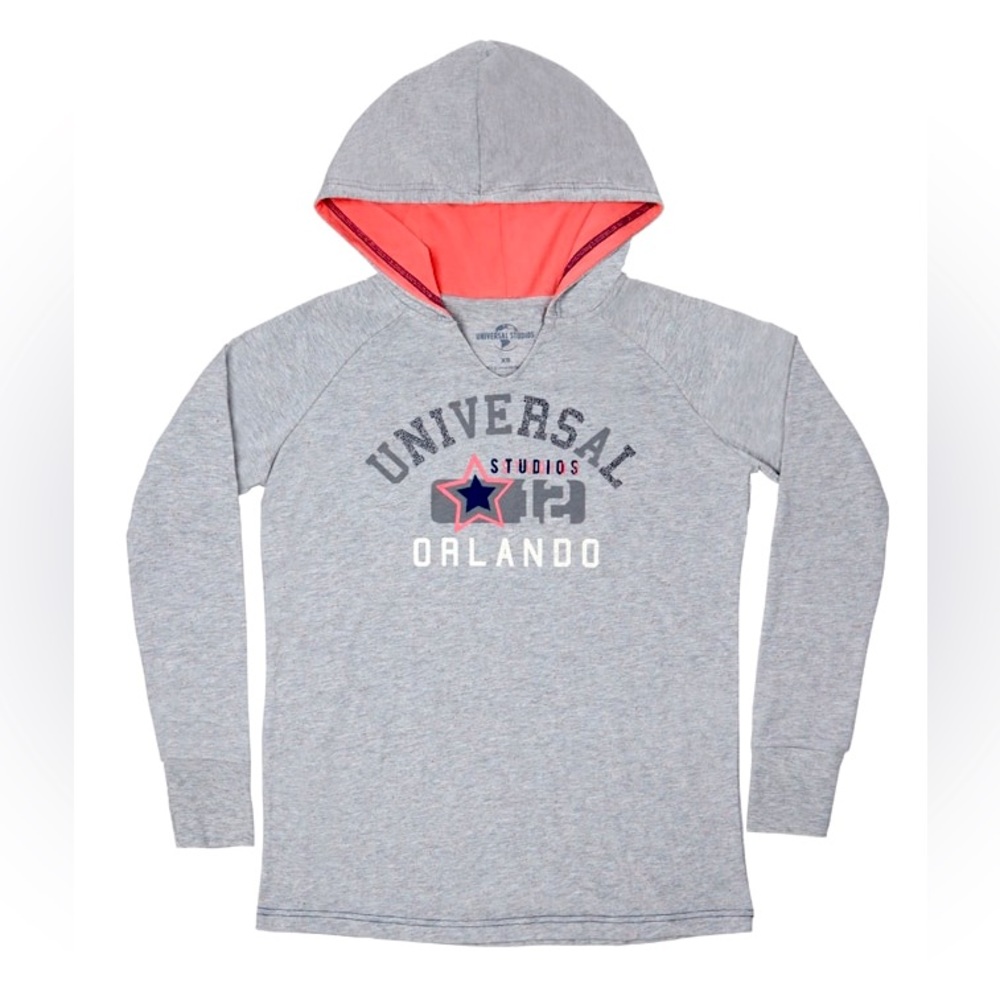 NWOT Universal Studios Orlando Womens Lightweight Hoodie Pullover Heather Gray